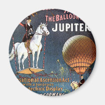 The Balloon Horse Jupiter Vintage Theatre Fridge Magnet