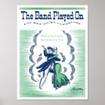 The Band Played On Vintage Songbook Cover Poster