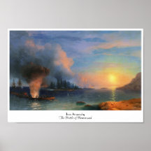 The Battle of Bomarsund Ivan Aivazovsky seascape Posters