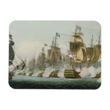 The Battle of Trafalgar, 21st October 1805, engrav Rectangular Magnets