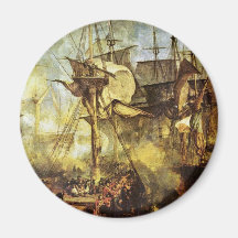 The Battle Of Trafalgar By Steuerbordbesanwanten Refrigerator Magnets