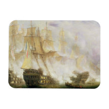 The Battle of Trafalgar, c.1841 (oil on canvas) Vinyl Magnet