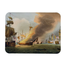 The Battle of Trafalgar, October 21st 1805, engrav Rectangle Magnets