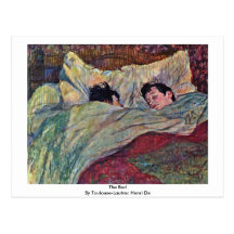 The Bed,  By Toulouse-Lautrec Henri Postcards