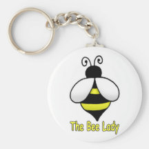 The Bee Lady yellow Keychain