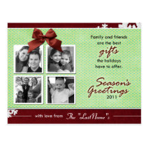 The Best Gifts Holiday Photo Card Post Cards