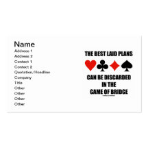 The Best Laid Plans Can Be Discarded In Bridge Business Card Templates