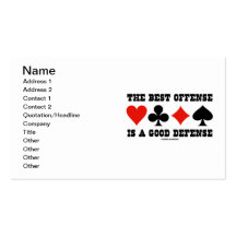 The Best Offence Is A Good Defence (Bridge) Business Card