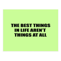 The best things in life aren't things postcards