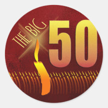 tHE BIG 50 birthday stickers