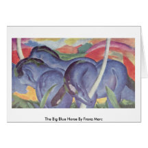 The Big Blue Horse By Franz Marc Cards