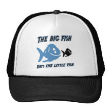 The big fish eats the little fish Funny Hat
