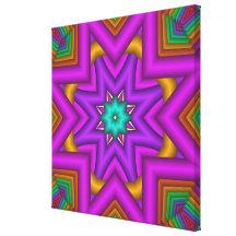 The big pink Star wallart Stretched Canvas Print
