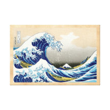 The big wave off Kanagawa Katsushika Hokusai Stretched Canvas Prints