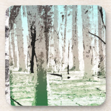 The Birch Forest Beverage Coaster