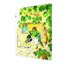 The Bird Barber Stretched Canvas Prints