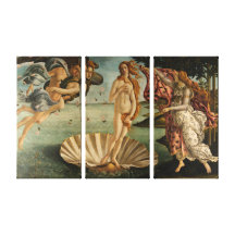 The Birth of Venus (Triptych) Gallery Wrapped Canvas