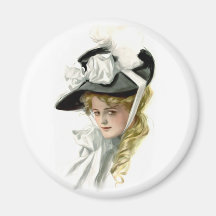 The Black Bonnet Fridge Magnet