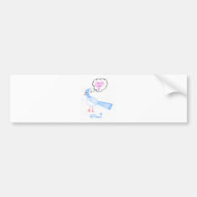 The Blue Bird of Happiness Bumper Sticker