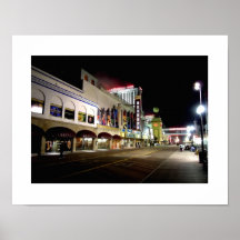 The Boardwalk at Atlantic CIty at Night Posters
