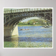 The Bridge at Argenteuil and the Seine, 1885 Poster