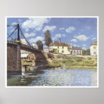 The Bridge at Villeneuve-la-Garenne, 1872 Poster