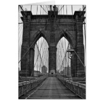 The Brooklyn Bridge in New York City Card