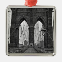 The Brooklyn Bridge in New York City Ornaments