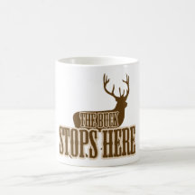 The Buck Stops Here Deer Hunter Mugs