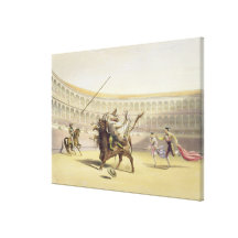 The Bull Tossing the Picador and Horse, 1865 (colo Gallery Wrapped Canvas