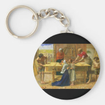 The Carpenter's Shop by John Everett Millais Key Chains