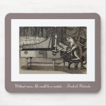 The Cat Chorus - Funny Vintage Anthropomorphic Art Mouse Pad