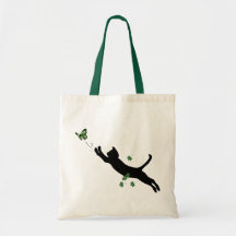 The Cat & The Butterfly Canvas Bag