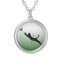 The Cat & The Butterfly Personalized Necklace