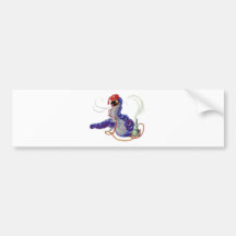 The Caterpillar Smokes a Hookah Bumper Sticker