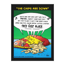 "The Chips Are Down" Stretched Canvas Print