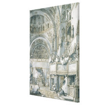 The Choir Singing in St. Mark's Basilica, Canvas Prints