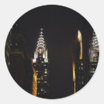 The Chrysler Building at Night, New York City Round Sticker