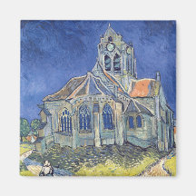 The Church at Auvers-sur-Oise Magnets