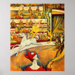 The Circus by Seurat, Vintage Pointillism Fine Art Posters