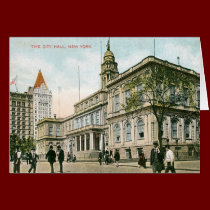 "The City Hall" New York cards