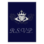 The Claddagh R.S.V.P card (Silver) Custom Invite