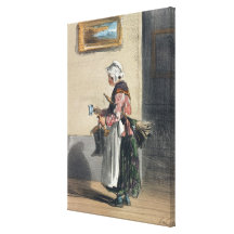 The Cleaning Lady, from 'Les Femmes de Paris' Canvas Prints