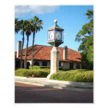 the clock in town art photo