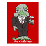 The Codfather Cartoon Fish Custom Postcard