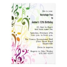 The Colour of Music Invitation