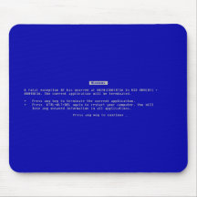 The Computer Blue Screen of Death Mouse Pads