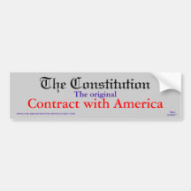 The Constitution, The original Contract Bumper Stickers