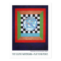 The Cosmic Gameboard--Play Your Peace Postcard