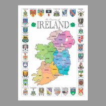 The Counties of Ireland Poster posters